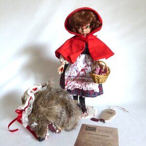 OOAK 14” GOTHIC HORROR DOLL BLOODY LITTLE RED RIDING HOOD DECAPITATED WOLF PROP
